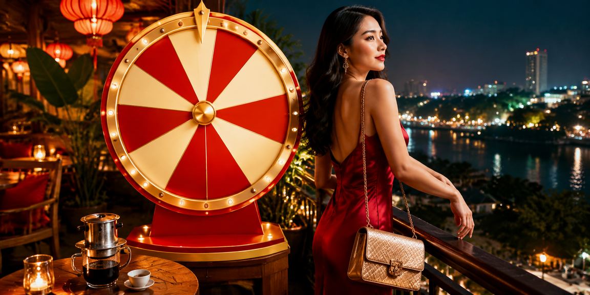 Người dùng tại Hà Nội tham gia quay số may mắn tại quán cà phê