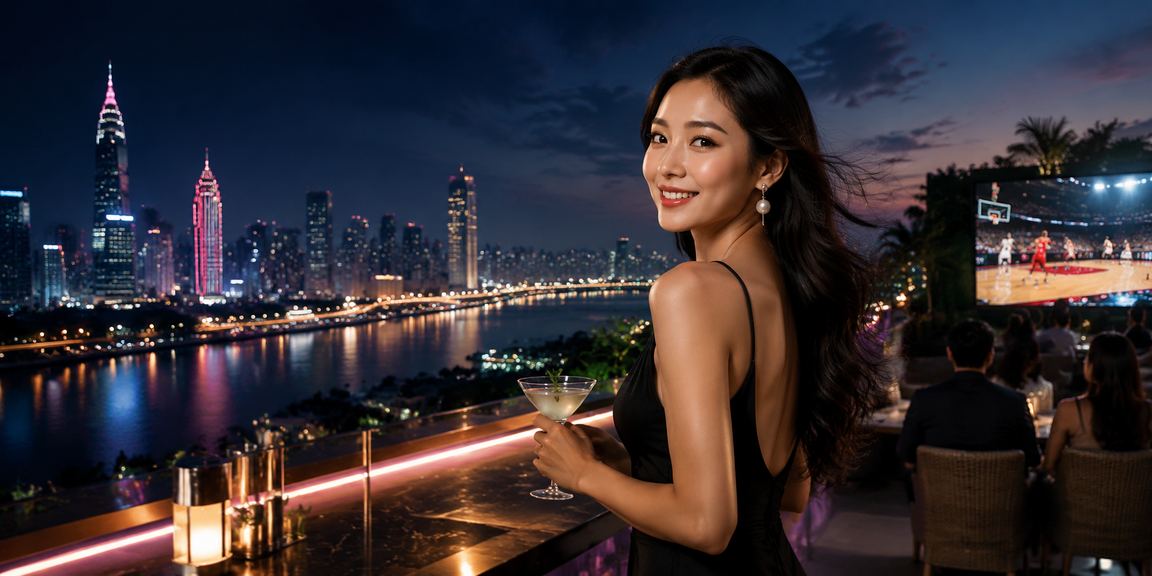 Người chơi Sài Gòn xem kèo bóng rổ trên điện thoại tại bãi biển buổi tối